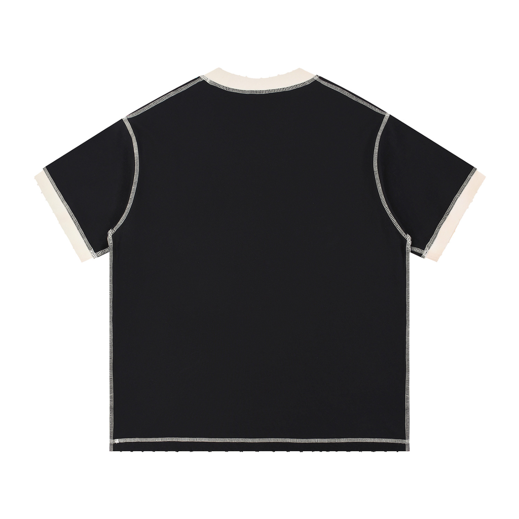 Tissui Blank Contrast-Stitched Cotton T-Shirt