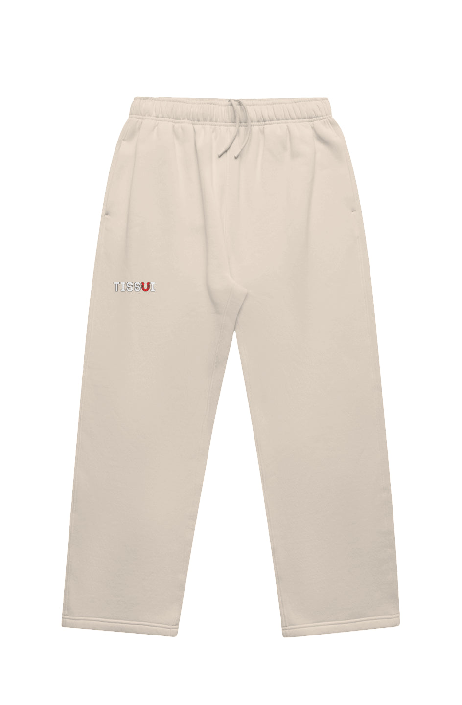 TISSUI Embroidered Relax Cuffless Trackpants