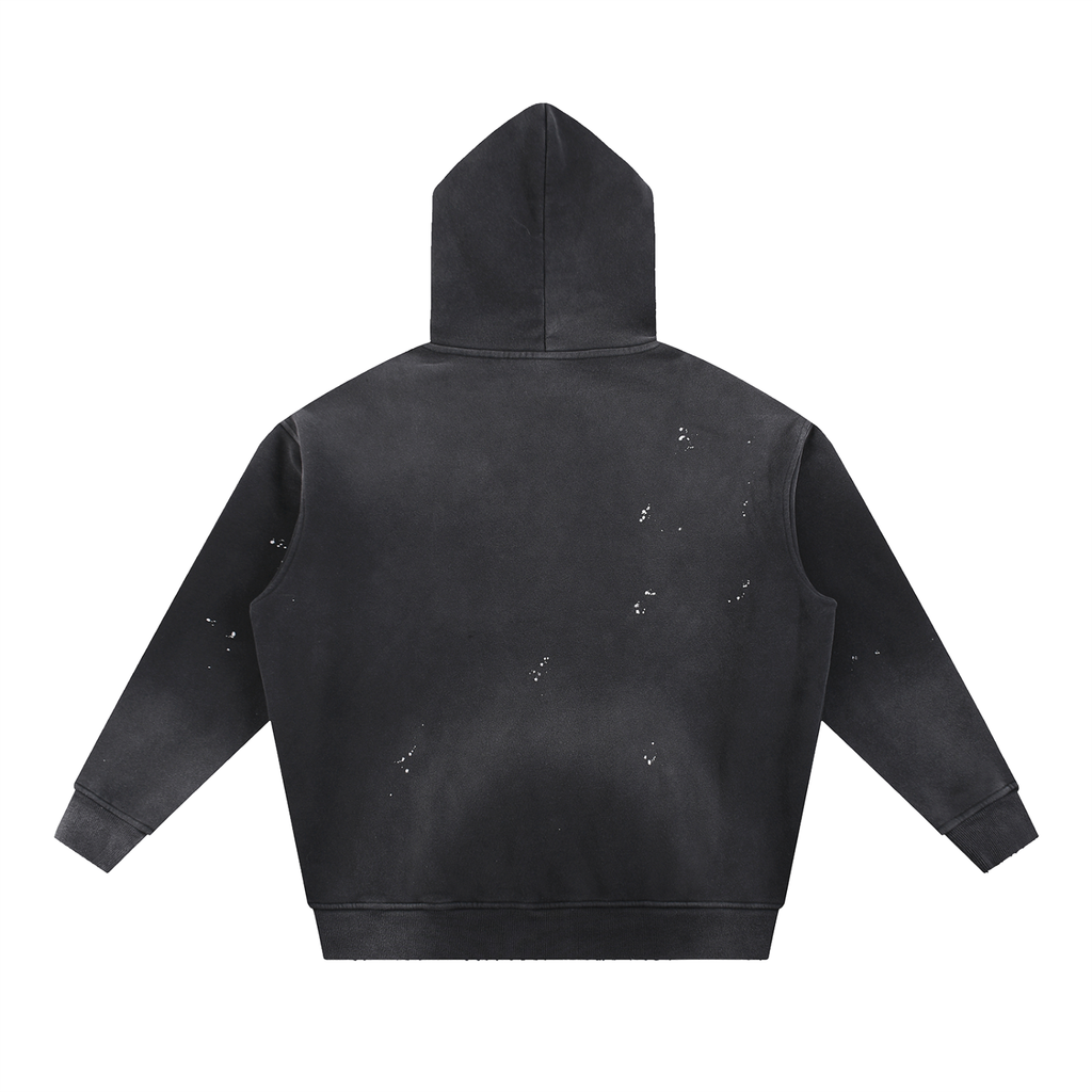 Tissui Label  Washed Frayed Fleece Hoodie