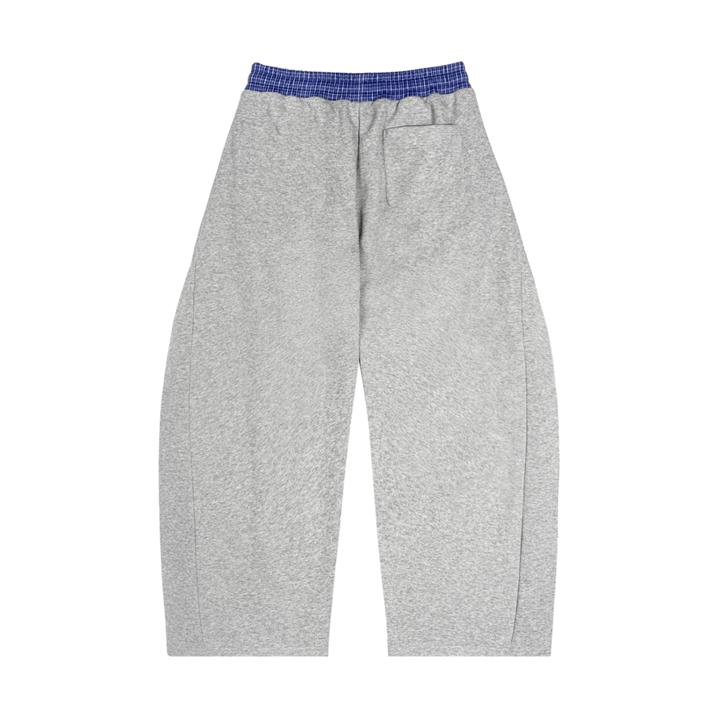 Tissui Plaid Waistband Barrel Sweatpants
