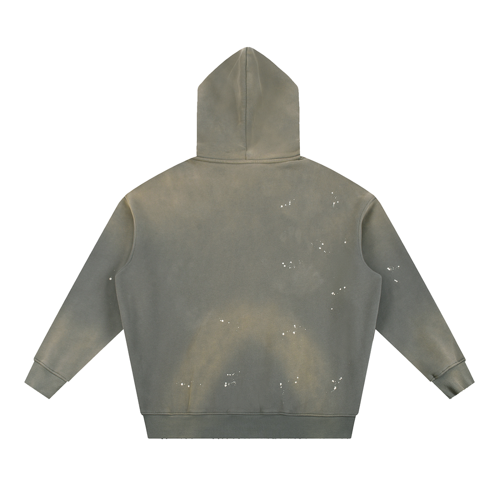 Tissui Label  Washed Frayed Fleece Hoodie