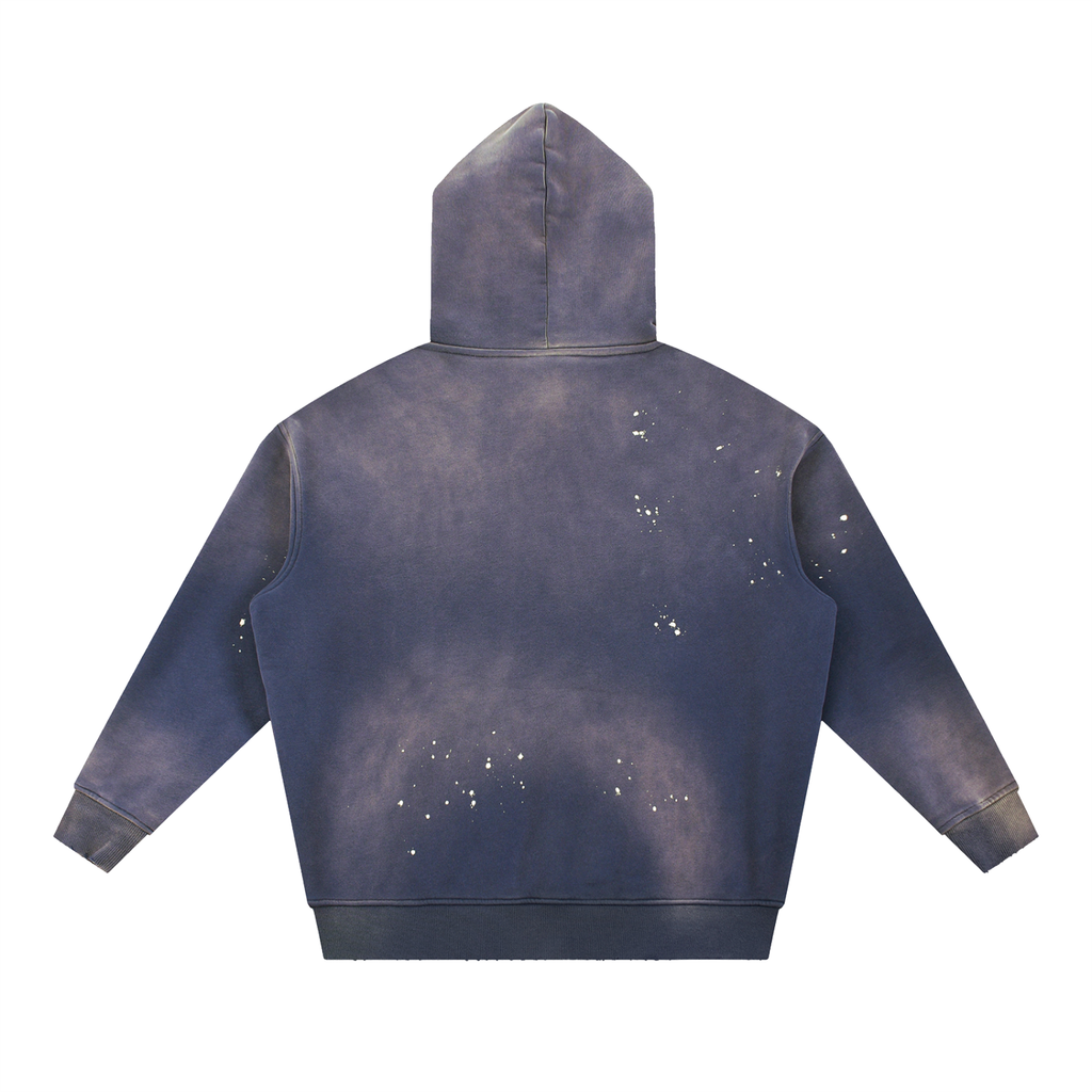 Tissui Label  Washed Frayed Fleece Hoodie