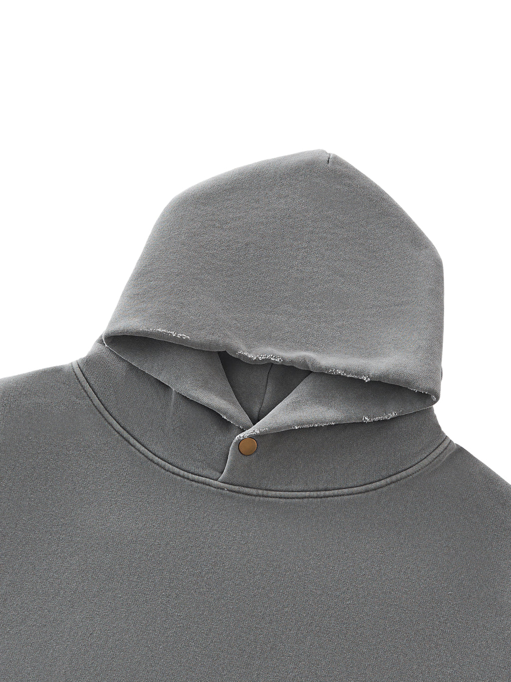 Frayed Enzyme Washed Fleece Hoodie